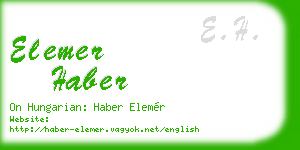 elemer haber business card